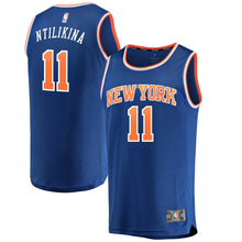 Load image into Gallery viewer, 11 - Youth Fanatics Branded Frank Ntilikina Royal New York Knicks Fast Break Replica Jersey - Icon Edition - Blue