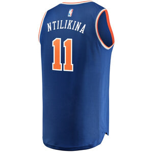 11 - Youth Fanatics Branded Frank Ntilikina Royal New York Knicks Fast Break Replica Jersey - Icon Edition - Blue