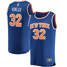 Load image into Gallery viewer, 32 - Men&#39;s Fanatics Branded Noah Vonleh Blue New York Knicks Fast Break Replica Jersey – Icon Edition - Blue