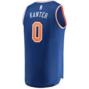 00 - Men's Fanatics Branded Enes Kanter Royal New York Knicks Fast Break Road Replica Player Jersey - Icon Edition - Blue