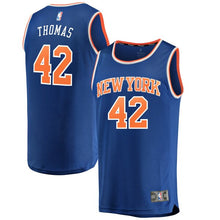 Load image into Gallery viewer, 42 - Men&#39;s Fanatics Branded Lance Thomas Royal New York Knicks Fast Break Road Replica Player Jersey - Icon Edition - Blue