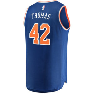 42 - Men's Fanatics Branded Lance Thomas Royal New York Knicks Fast Break Road Replica Player Jersey - Icon Edition - Blue