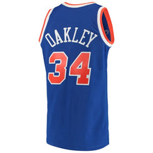 Load image into Gallery viewer, 34 - Men&#39;s Mitchell &amp; Ness Charles Oakley Blue New York Knicks 1991-92 Hardwood Classics Swingman Jersey - Blue