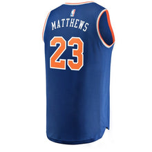 Load image into Gallery viewer, 23 - Youth Fanatics Branded Wesley Matthews Royal New York Knicks Fast Break Replica Jersey - Icon Edition - Blue