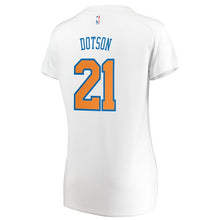Load image into Gallery viewer, 21 - Women&#39;s Fanatics Branded Damyean Dotson White New York Knicks Fast Break Replica Jersey - Association Edition - White
