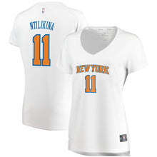 Load image into Gallery viewer, 11 - Women&#39;s Fanatics Branded Frank Ntilikina White New York Knicks Fast Break Replica Jersey - Association Edition - White