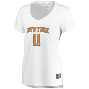 11 - Women's Fanatics Branded Frank Ntilikina White New York Knicks Fast Break Replica Jersey - Association Edition - White