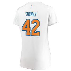 42 - Women's Fanatics Branded Lance Thomas White New York Knicks Fast Break Replica Jersey - Association Edition - White