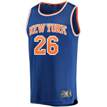 Load image into Gallery viewer, 26 - Men&#39;s Fanatics Branded Mitchell Robinson Blue New York Knicks Fast Break Replica Jersey – Icon Edition - Blue