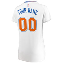 Load image into Gallery viewer, 00 - Women&#39;s Fanatics Branded White New York Knicks Fast Break Replica Custom Jersey – Statement Edition - White
