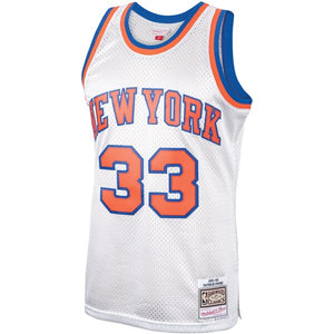33 - Patrick Ewing New York Knicks Mitchell & Ness Hardwood Classics Platinum Swingman Jersey - White