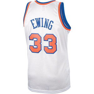33 - Patrick Ewing New York Knicks Mitchell & Ness Hardwood Classics Platinum Swingman Jersey - White