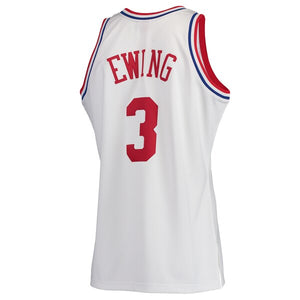 03 - Men's Mitchell & Ness Patrick Ewing White New York Knicks Hardwood Classics 1991 All-Star Authentic Jersey - White