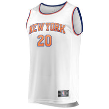 Load image into Gallery viewer, 20 - Men&#39;s Fanatics Branded Kevin Knox White New York Knicks Fast Break Jersey - Association Edition - White