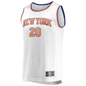 20 - Men's Fanatics Branded Kevin Knox White New York Knicks Fast Break Jersey - Association Edition - White