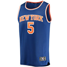 Load image into Gallery viewer, 05 - Men&#39;s Fanatics Branded Dennis Smith Jr Royal New York Knicks Fast Break Replica Jersey – Icon Edition - Blue