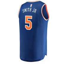 Load image into Gallery viewer, 05 - Men&#39;s Fanatics Branded Dennis Smith Jr Royal New York Knicks Fast Break Replica Jersey – Icon Edition - Blue