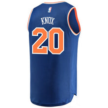 Load image into Gallery viewer, 20 - Men&#39;s Fanatics Branded Kevin Knox Blue New York Knicks Fast Break Replica Jersey – Icon Edition - Blue