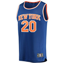 Load image into Gallery viewer, 20 - Youth Fanatics Branded Kevin Knox Blue New York Knicks Fast Break Replica Jersey - Icon Edition - Blue