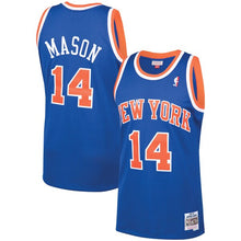 Load image into Gallery viewer, 14 - Men&#39;s Mitchell &amp; Ness Anthony Mason Blue New York Knicks 1991-92 Hardwood Classics Swingman Jersey - Blue