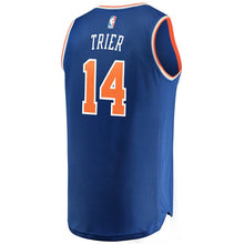 Load image into Gallery viewer, 14 - Men&#39;s Fanatics Branded Allonzo Trier Blue New York Knicks Fast Break Replica Jersey – Icon Edition - Blue