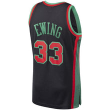 Load image into Gallery viewer, 33 - Men&#39;s Mitchell &amp; Ness Patrick Ewing Black New York Knicks Hardwood Classics Christmas Swingan Collection Jersey - Black