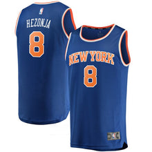Load image into Gallery viewer, 08 - Men&#39;s Fanatics Branded Mario Hezonja Blue New York Knicks Fast Break Replica Jersey – Icon Edition - Blue