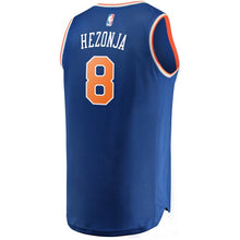 Load image into Gallery viewer, 08 - Men&#39;s Fanatics Branded Mario Hezonja Blue New York Knicks Fast Break Replica Jersey – Icon Edition - Blue