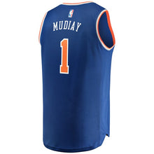 Load image into Gallery viewer, 01 - Youth Fanatics Branded Emmanuel Mudiay Blue New York Knicks Fast Break Player Jersey - Icon Edition - Blue