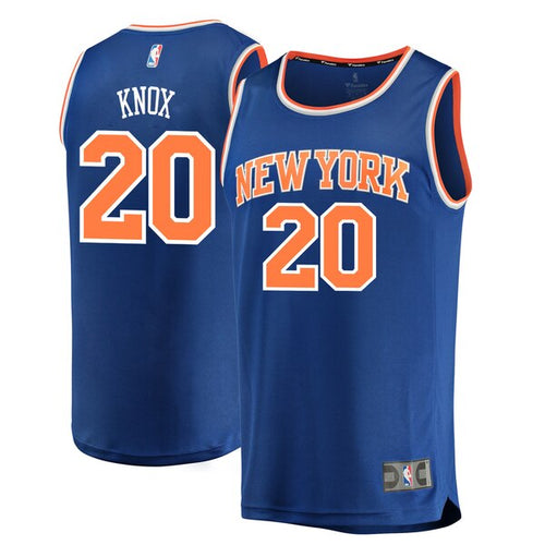 20 - Men's Fanatics Branded Kevin Knox Blue New York Knicks 2018 NBA Draft First Round Pick Fast Break Replica Jersey – Icon Editionn - Blue