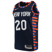 Load image into Gallery viewer, 20 - Men&#39;s Nike Kevin Knox Navy New York Knicks City Edition Swingman Jersey - Navy