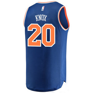 20 - Men's Fanatics Branded Kevin Knox Blue New York Knicks 2018 NBA Draft First Round Pick Fast Break Replica Jersey – Icon Editionn - Blue