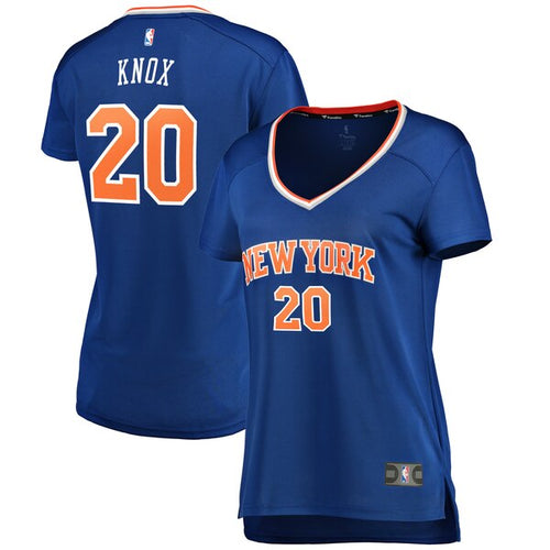 20 - Women's Fanatics Branded Kevin Knox Blue New York Knicks Fast Break Replica Jersey – Icon Edition - Blue