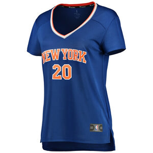 20 - Women's Fanatics Branded Kevin Knox Blue New York Knicks Fast Break Replica Jersey – Icon Edition - Blue